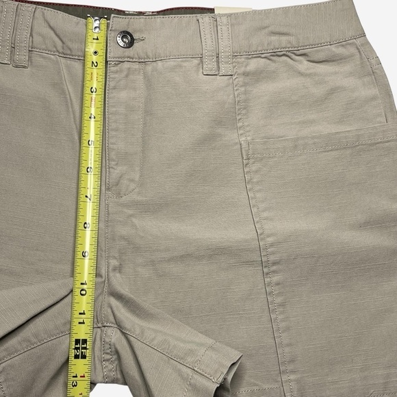 NEW Tommy Hilfiger Womens 14 Khaki Tan Cotton Canvas Shorts Large Front Pockets - Picture 6 of 12